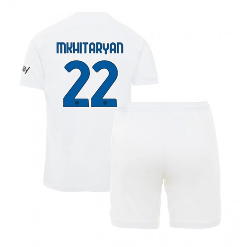 Inter Milan Henrikh Mkhitaryan #22 Gostujuci Dres za djecu 2023-24 Kratak Rukav (+ Kratke hlače)